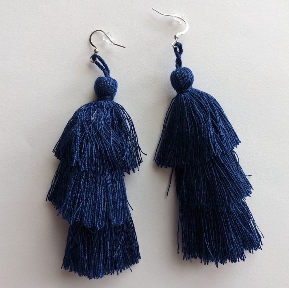 Three Tiered Tassel Earrings